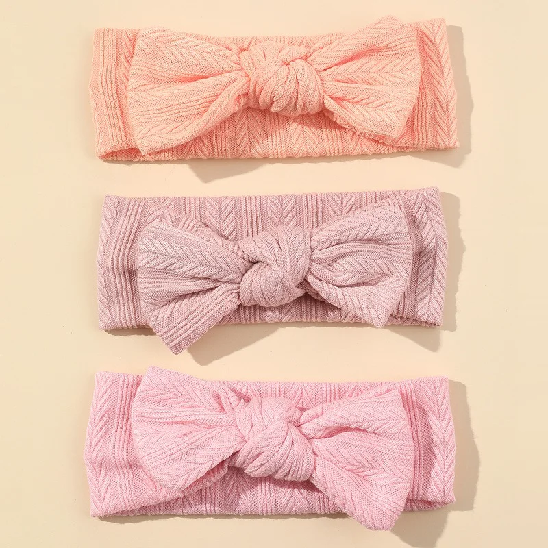 3pcs/set Knit Baby Headbands Bow Elastic Soft Headbands for Baby Girl Children Turban Infant Kids Hair Accessories HB292