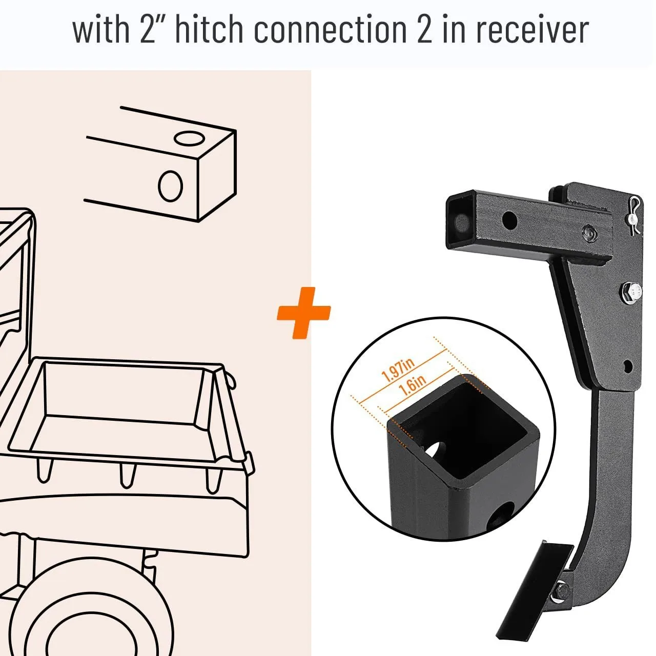 Articulated lawn mount trencher for ATV/UTV tractor with 2-inch receiver