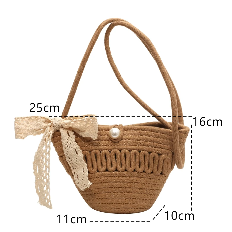 New Hollow Straw Beach Bag Luxury Design Knit Shoulder Crossbody Bag Women Handmade Bohemia Handbag Summer Travel Purse Bag