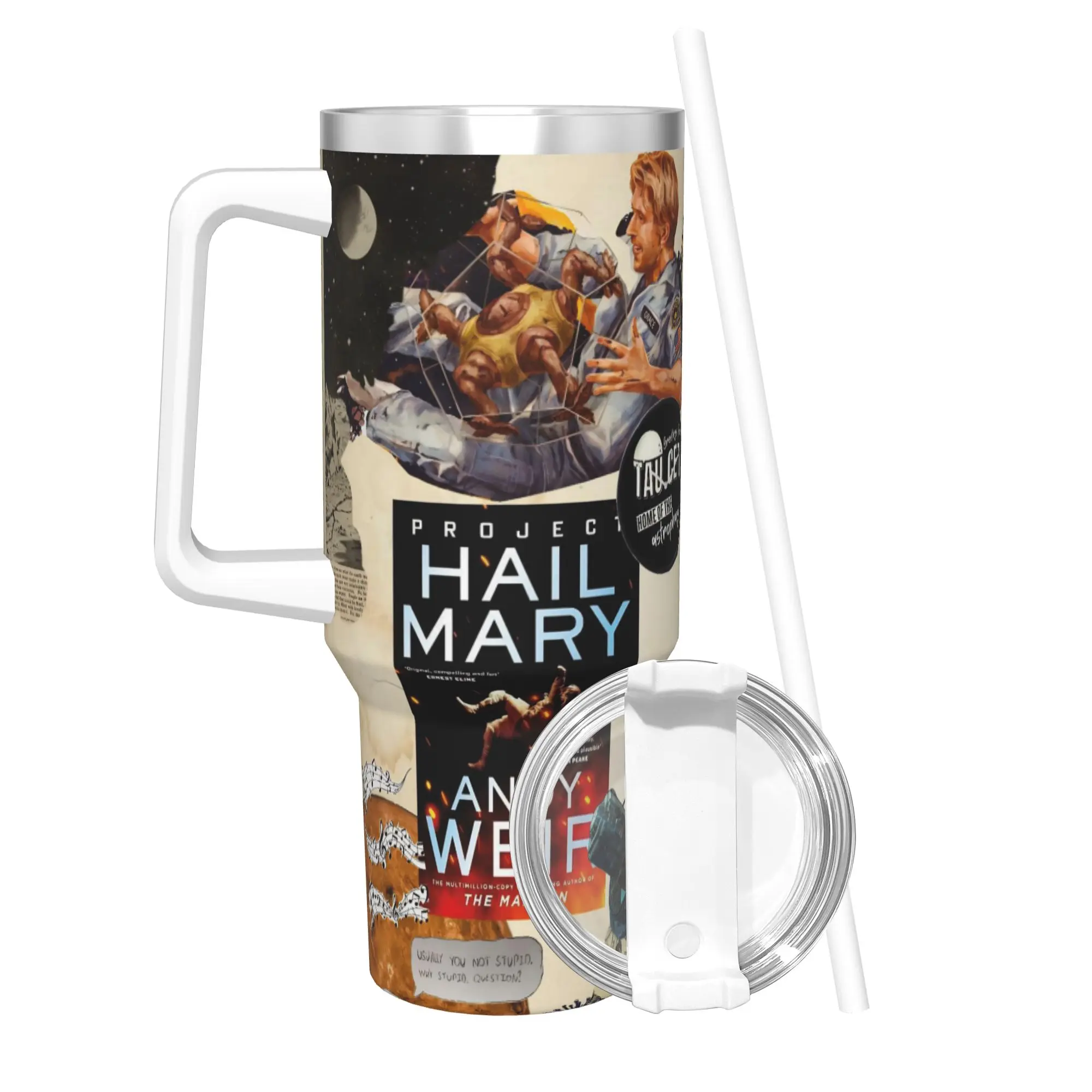 Project Hail Mary Movie 2026 Tumbler Vacuum Insulated  Thermal Cup Stainless Steel Car Mug Water Bottle 40oz