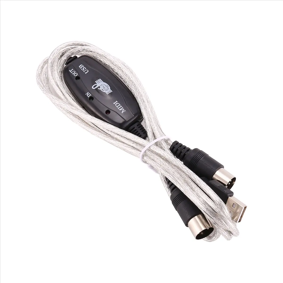 AA80 USB to MIDI 5Pin Cable Converter 2 in 1 to PC Audio Output Editing for Piano Electronic Electronic Musical Instruments