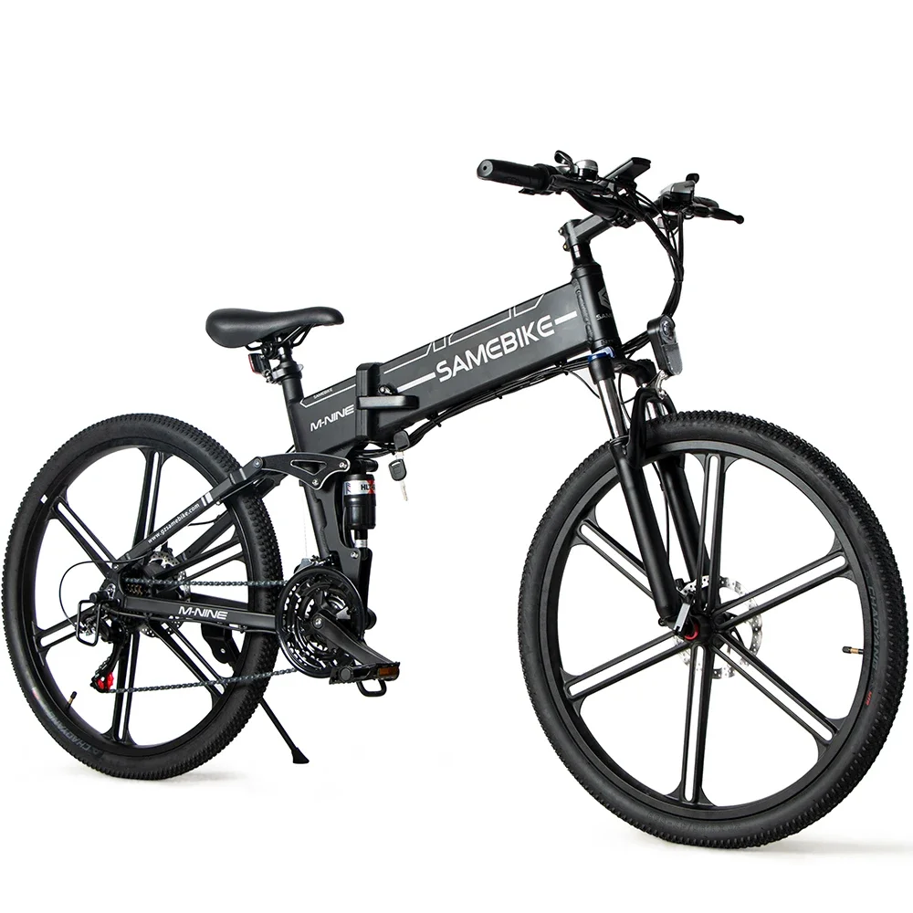 SAMEBIKE LO26-II-IT Magnesium Wheel Electric Bike 500W 48V10AH 26inch Folding Ebike Full Suspension Mountain Electric Bicycles