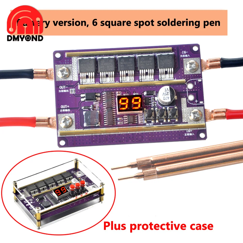 

Spot Welder DIY Kit 99 Gears of Power Adjustable Spots Welding Control Board for Welding 18650 Battery 0.05-0.3mm Nickel Sheet