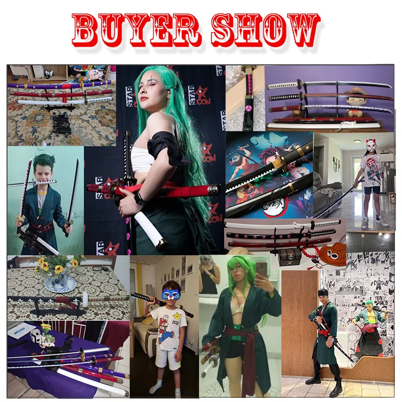 Roronoa Zoro 31.5 "/80 cm Katana Manga giapponese Personaggio Arma Giocattolo Spada Trafalgar D. Law Cosplay Compleanno Regalo di Natale