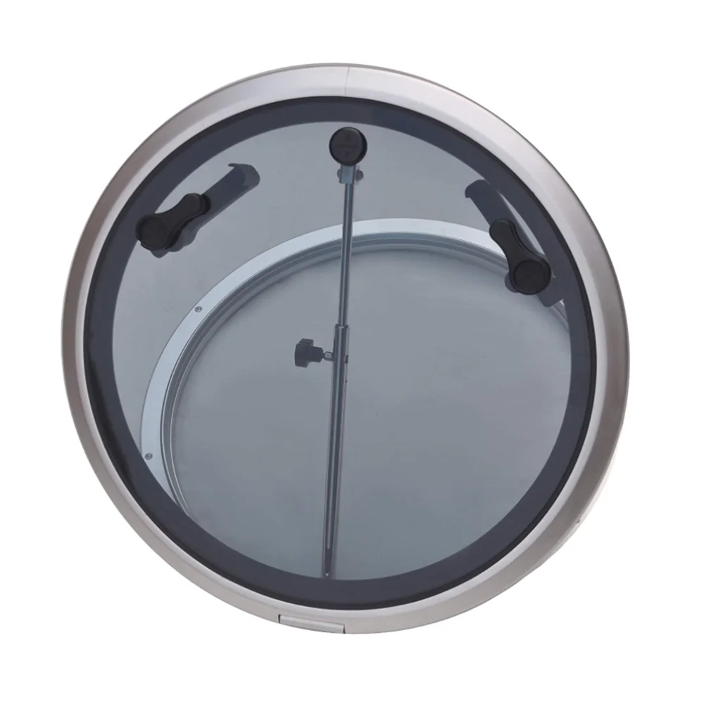 Aluminum Alloy Tempered Glass Deck Hatch for Marine Boat Yacht Opening Skylight Porthole Escape Window Made with PP 625mm O.D