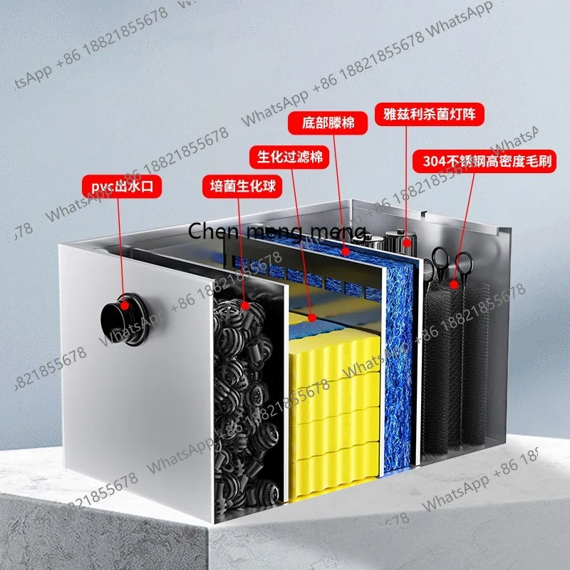 الفولاذ المقاوم للصدأ بركة السمك تصفية نظام تداول المياه الخارجية في الهواء الطلق بركة أسماك كوي #4