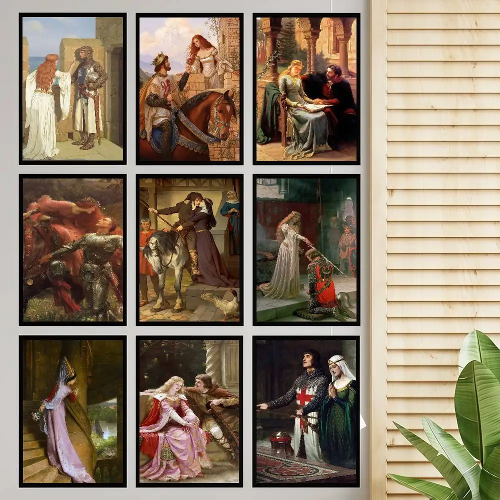The Accolade By Edmund Blair Leighton Whitepaper Poster Waterproof Paper Sticker Coffee House Bar Posters Wall Stickers