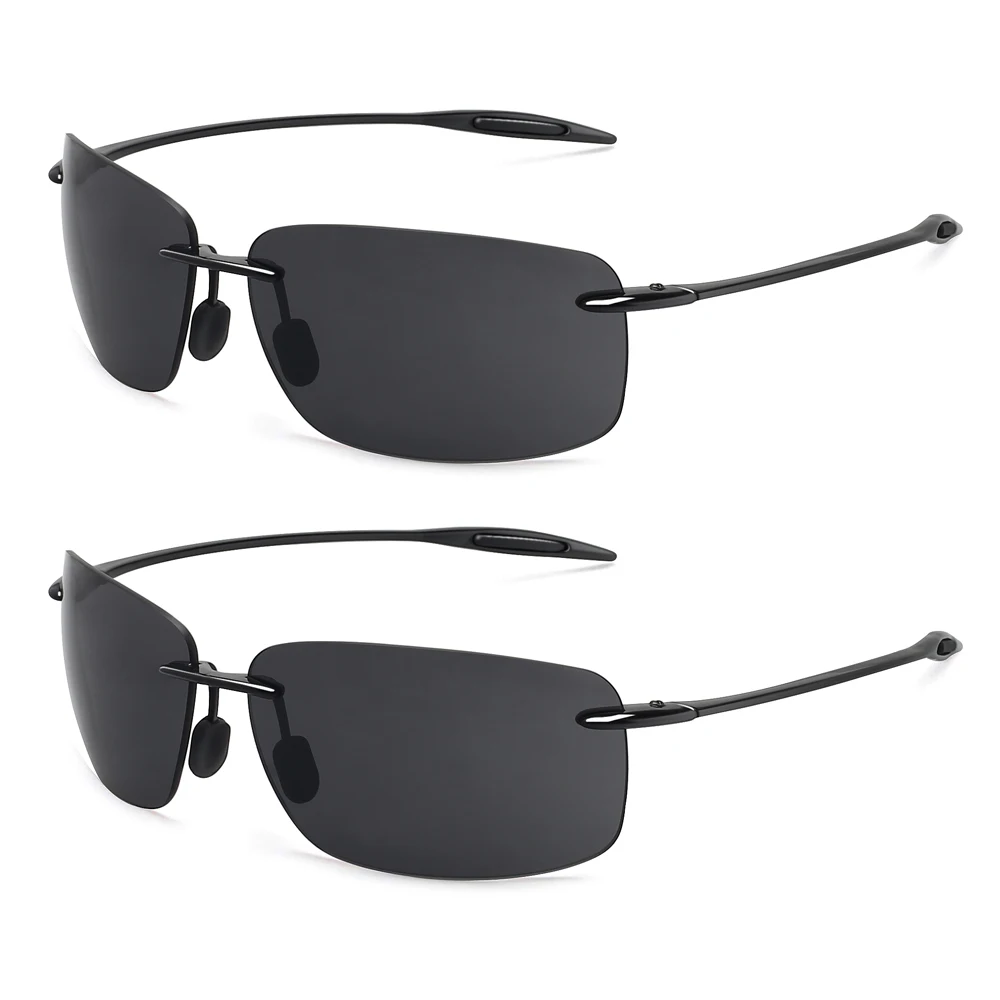 MAXJULI  Men Sunglasses Pilot Classic Fashion Driving Sports Rimless Male Female TR90 Frame UV400 Women's Eyewear 8009