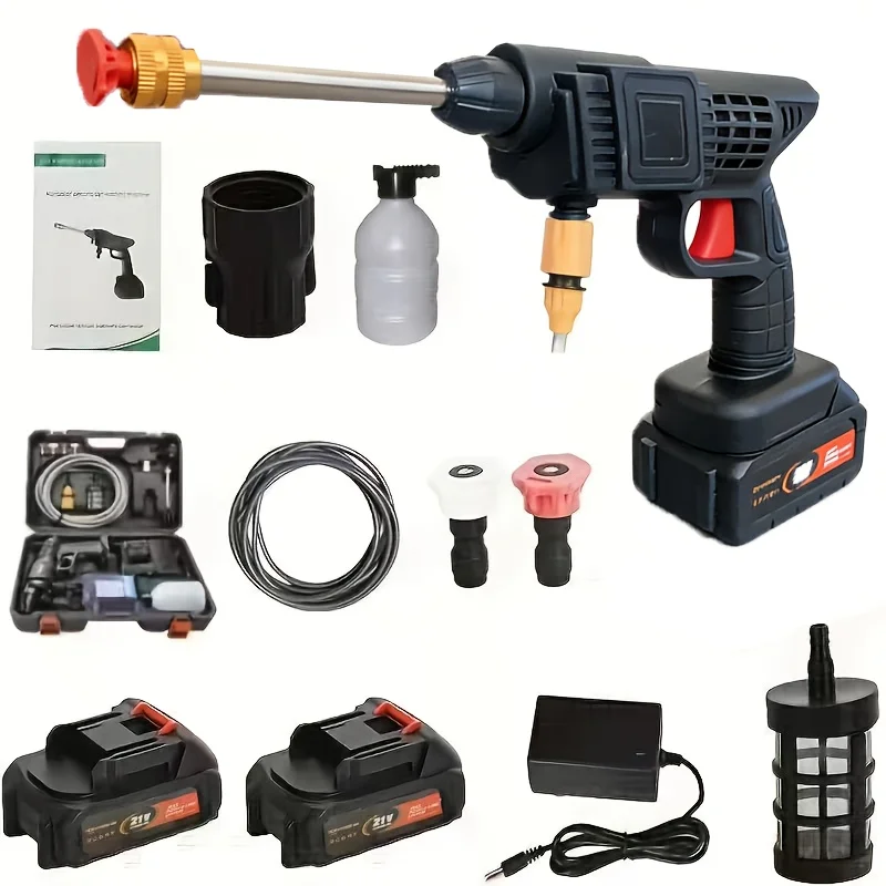 

This Portable Charging Car Wash Tool Breaks The Limits of Faucets And Is Ready to Use with Water. Suitable for Car Cleaning, Garden Watering, And Home Floor Cleaning, It Is Super Convenient to Carry Outdoors
