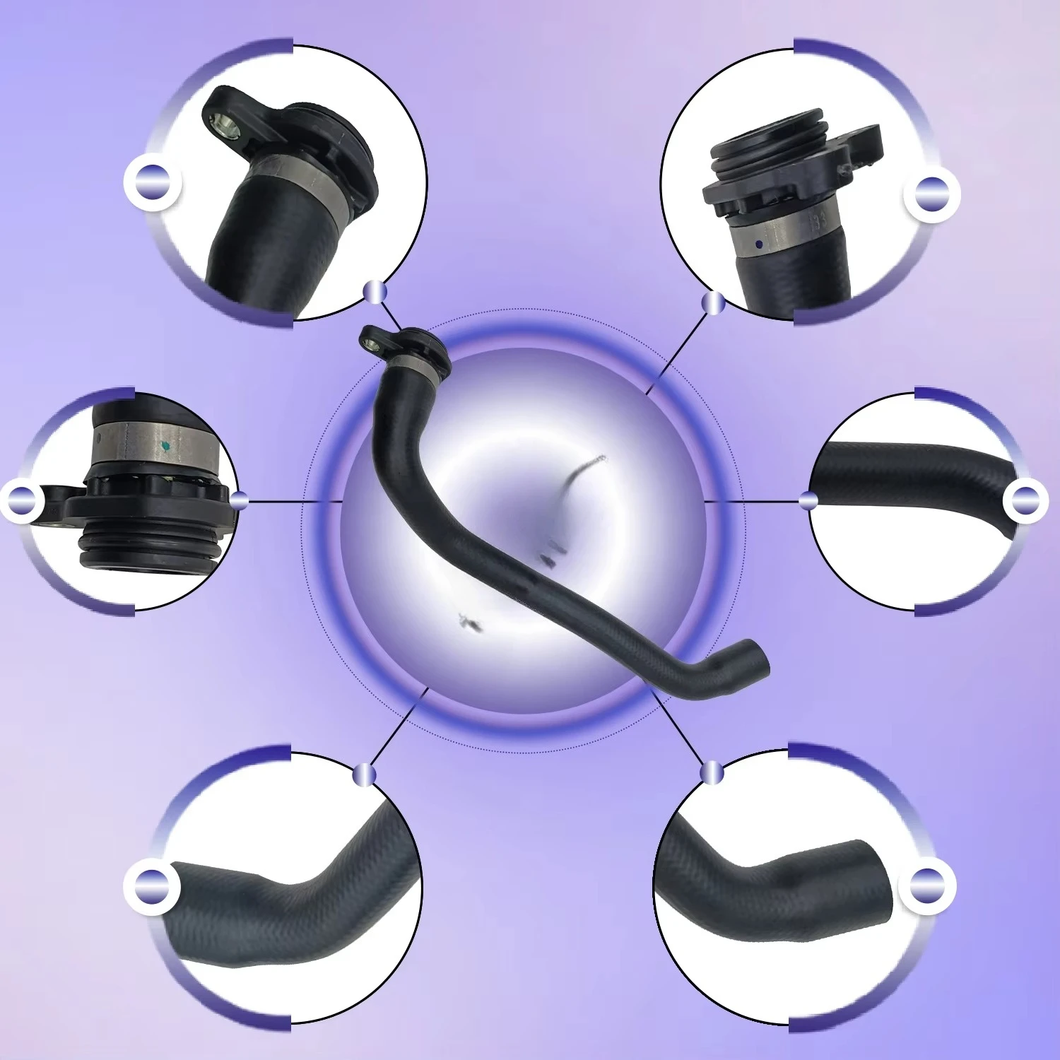 11537580969 Engine Parts Cooling System Radiator Hose for BMW F07 535i F10 F11 F01 F02  N55 B30 a 535i 3.0L 2009 2017
