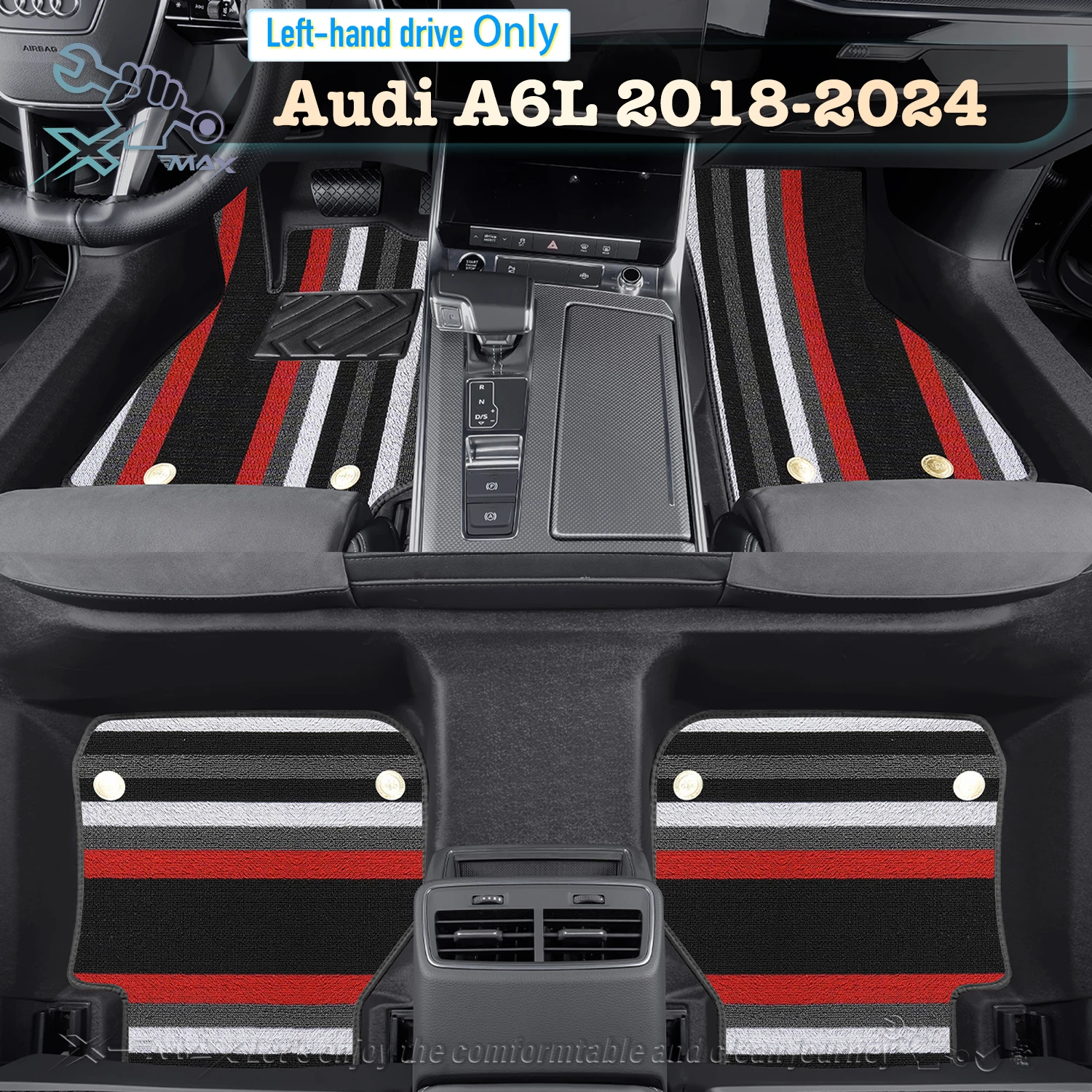 

Left-hand Drive Car Floor Mat For Audi A6L 2018-2024 Full Surround Foot Mat Automotive Floor Mat Floor Liner Water-proof Mat