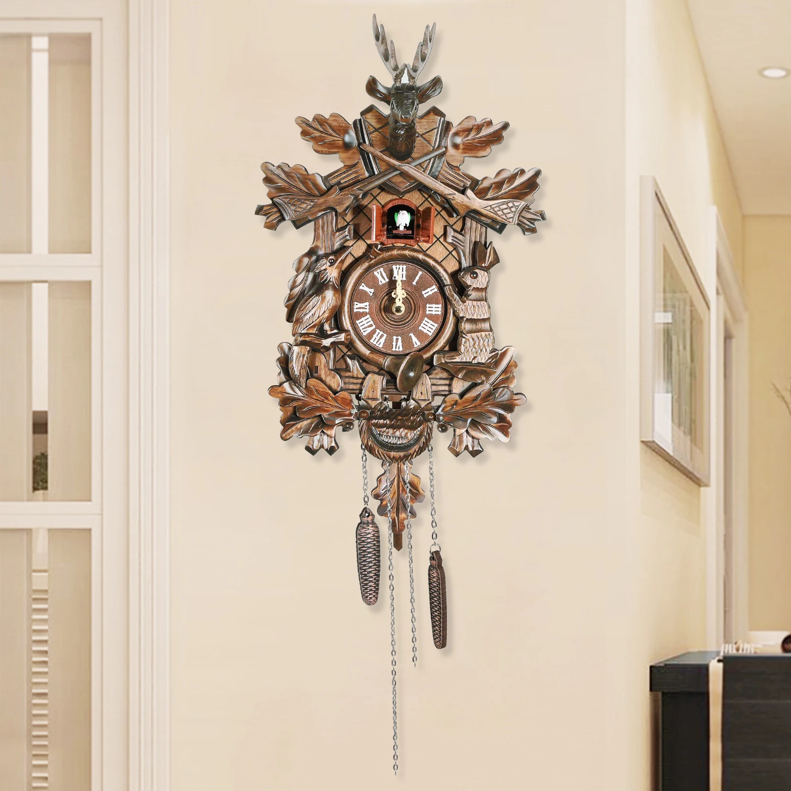 Cuckoo Wall Clock Traditional Northwest European Style Clock Living Room  Wall Clocks Home Decor