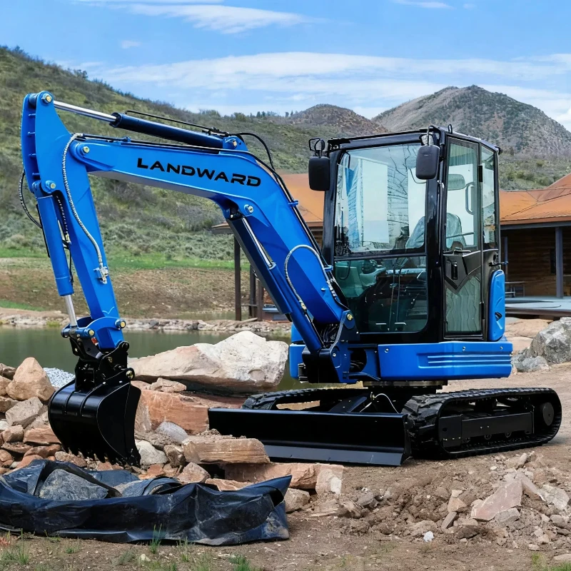 

High Quality Compact 3.5 Ton Mini Excavators Small Garden Digging Machine Mini Excavator Digger Mini Crawler Excavator Customize