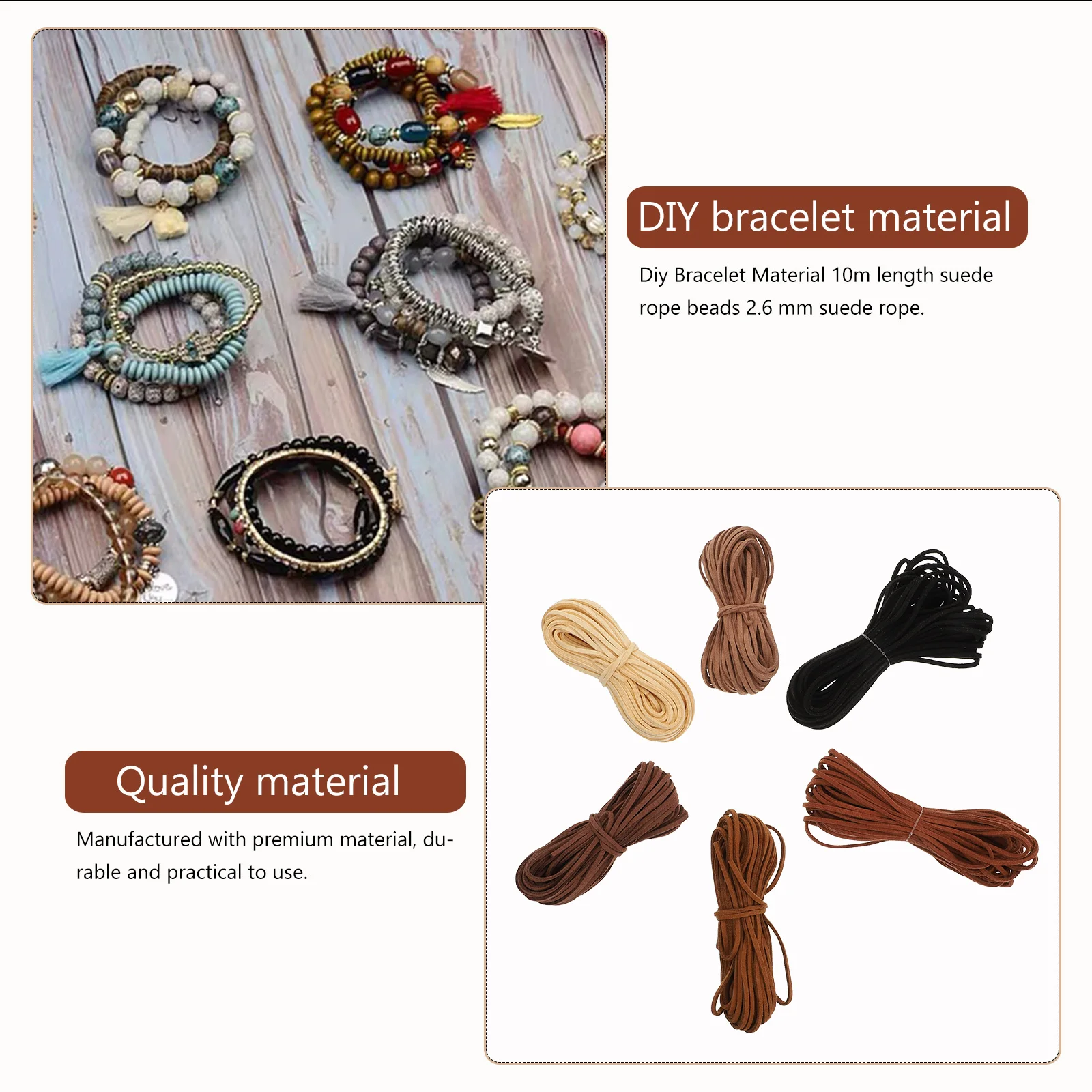 

6 шт. браслет с нитками, браслеты из шнура макраме, ювелирные изделия, плетеная веревка, бисер, сделай сам