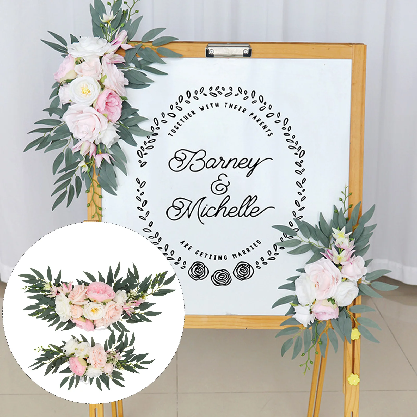 

2Pcs Simulation Flower Set Lifelike Artificial Wedding Arch Decor DIY Party Supplies Home Office Decoration Wedding Arch Flower