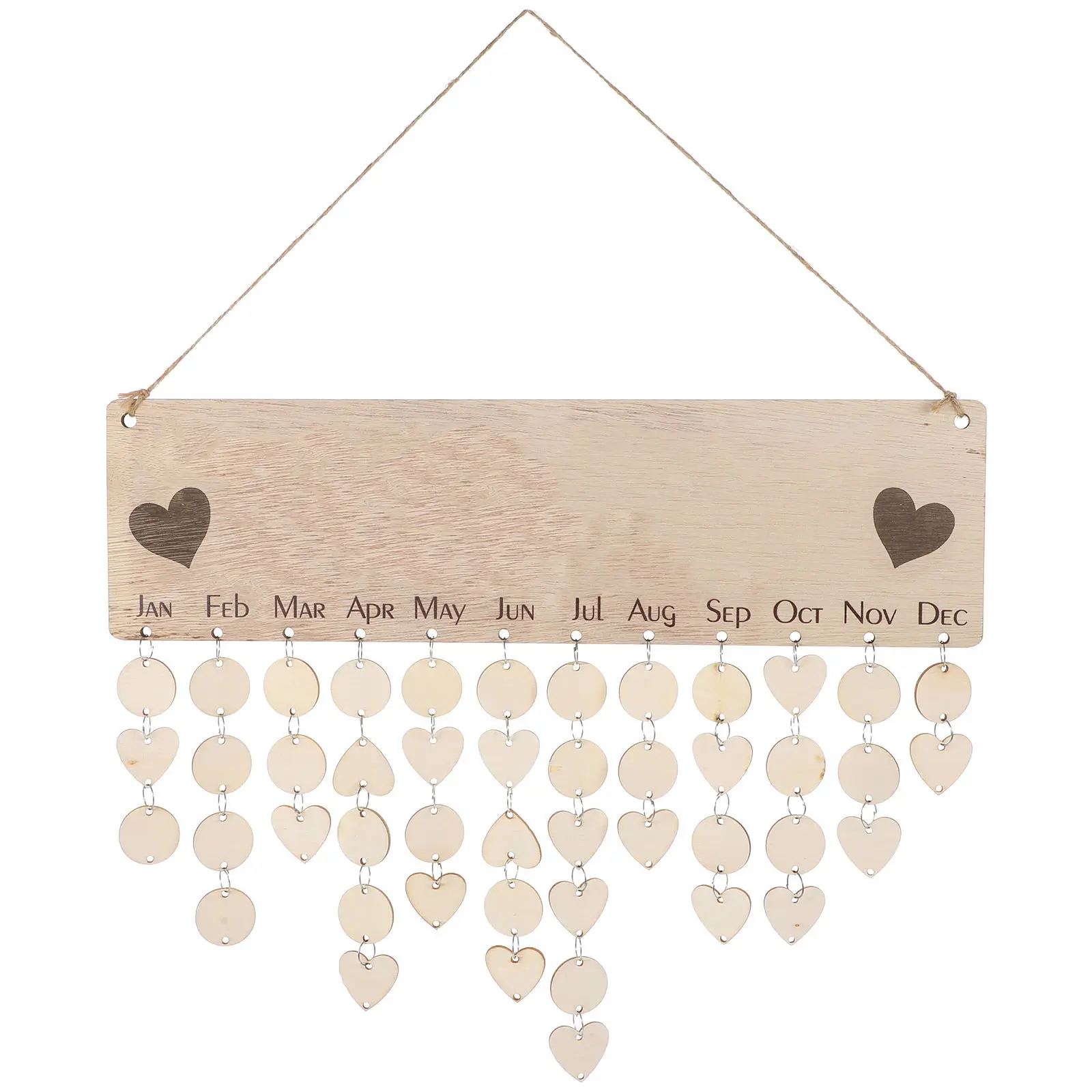 

Набор из 1 предмета: настенный деревянный календарь-планировщик для напоминаний о днях рождения, семейный ежемесячный планировщик, лунный календарь