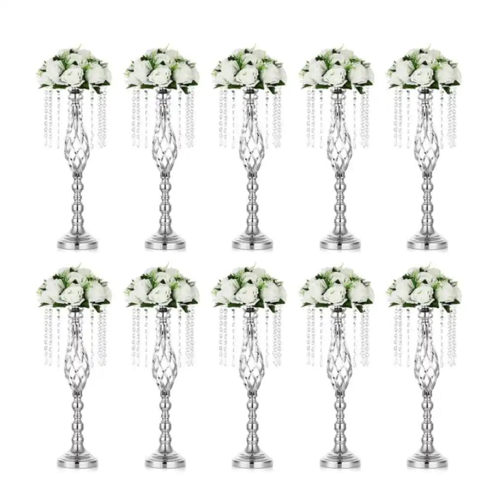 Multifunctional Metal Flower Stand . It Can Be Used As A Vase Or A Pillar Candle Holder, Ideal For Decorations At Weddings, Banquets, Events, Restaurants And Hotels.