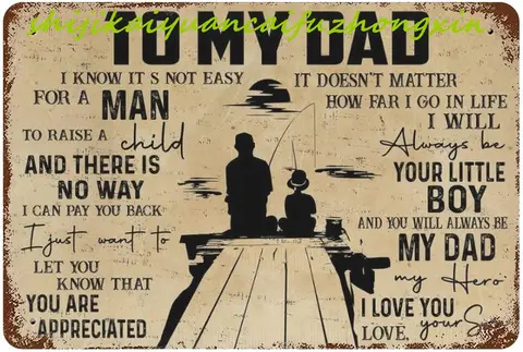 아들 낚시 아버지의 날 선물 홈 장식 꽃 선물 발렌타인 데이 로그인 재미 있은 참신 주방 바 클럽 Garag에서 내 아빠에게