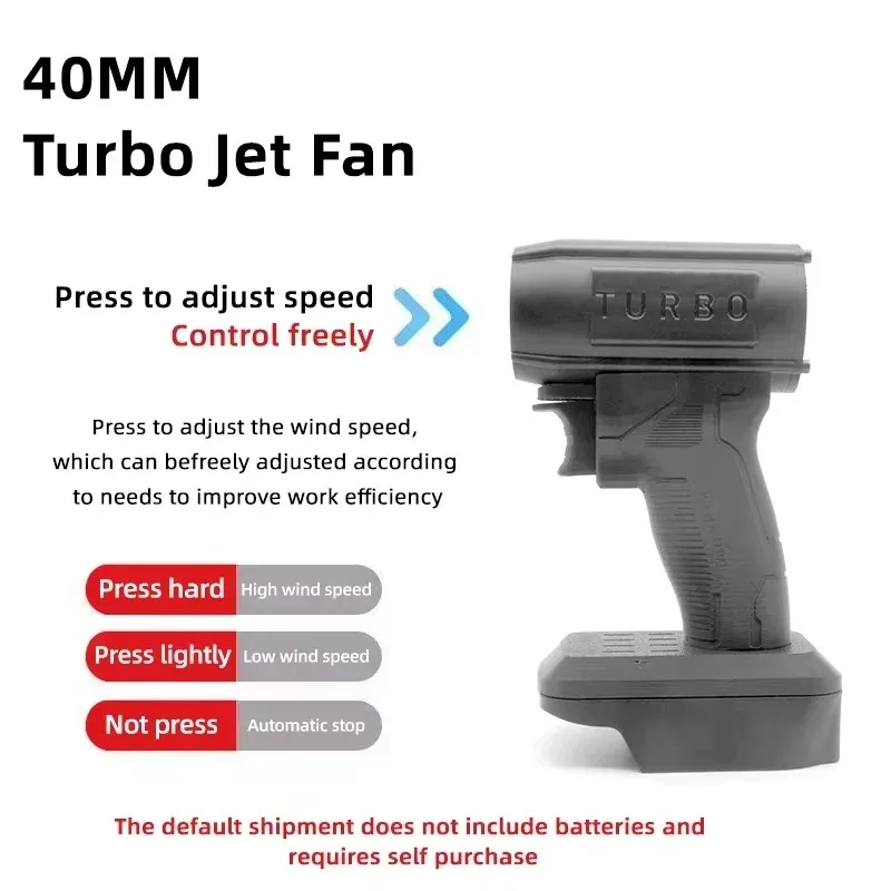 130000 Rotary Car Wash Air  Brushless 40MM Turbo Jet Fan Electric POWERFUL BLOWERS Snow  Air Dryer for  18V-21V