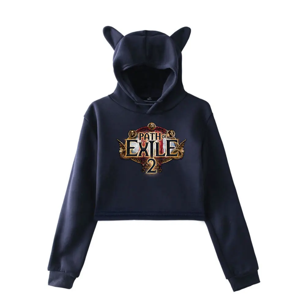 Hot Game Path Of Exile 2 Sudadera con capucha Merch Jersey Mujer Orejas de gato Sudadera con capucha Top de manga larga Ropa de mujer