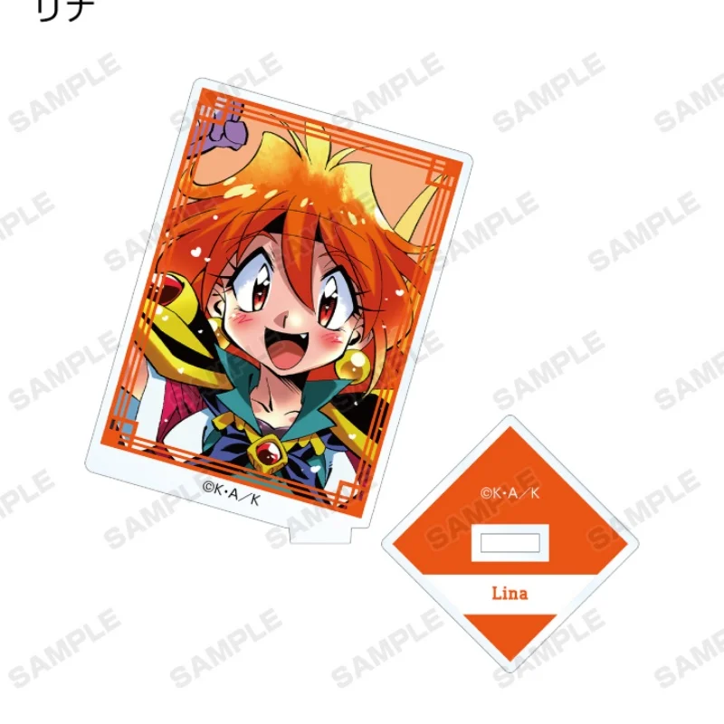 Anime Slayers Lina Inverse Rectangle Acrylic Stand Model Plate Keychains Desktop Ornament Cartoon Character