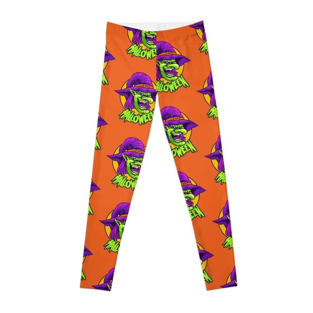 Pumpkins Scary Trick or Treat Happy Halloween Leggings Women's trousers for fitness Women's push up Womens Leggings