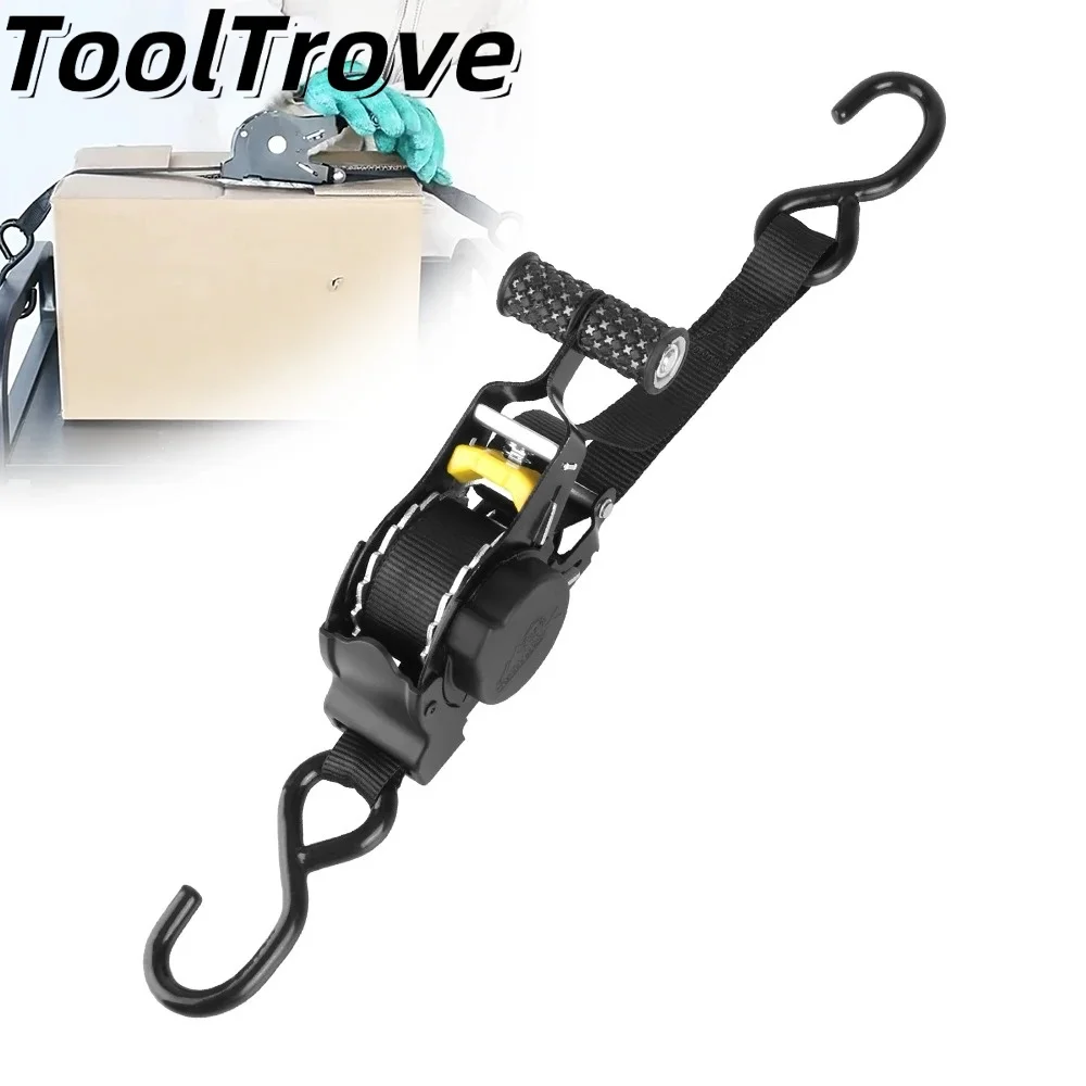 

Automatic Retractable Tensioner - Luggage Securing Straps for Motorcycles, Cars, Off - Road Vehicles, Road Trips & Camping