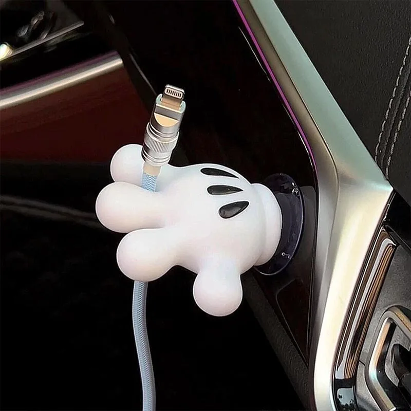 

Kawaii Mickey кабель для передачи данных, держатель для зубных щеток, подвесная стойка для хранения, мультяшный стиль, Рождественский подарок