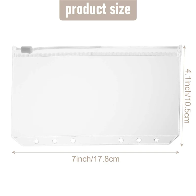 A23F-20 Pcs เงินสดซองจดหมาย 6 หลุม Budget Binder กระเป๋าซิปโฟลเดอร์สําหรับ A6 โน้ตบุ๊ค Binder เงิน Binder อุปกรณ์เสริม