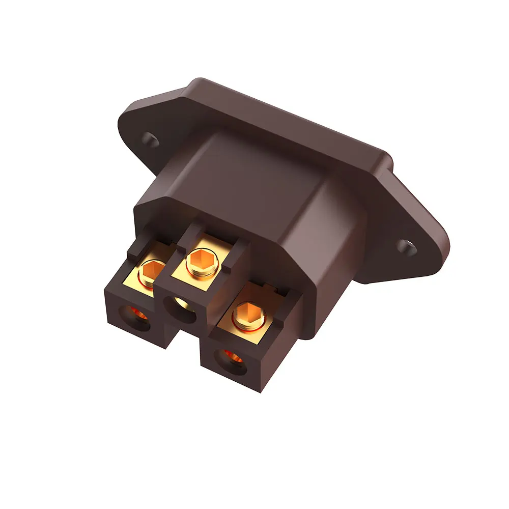 Monosaudio IC72 Stromstecker AC-Steckeradapter Elektrisches Netzkabel Einlassbuchse Anschluss Rhodium-Gold-Beschichtet – Detail 11