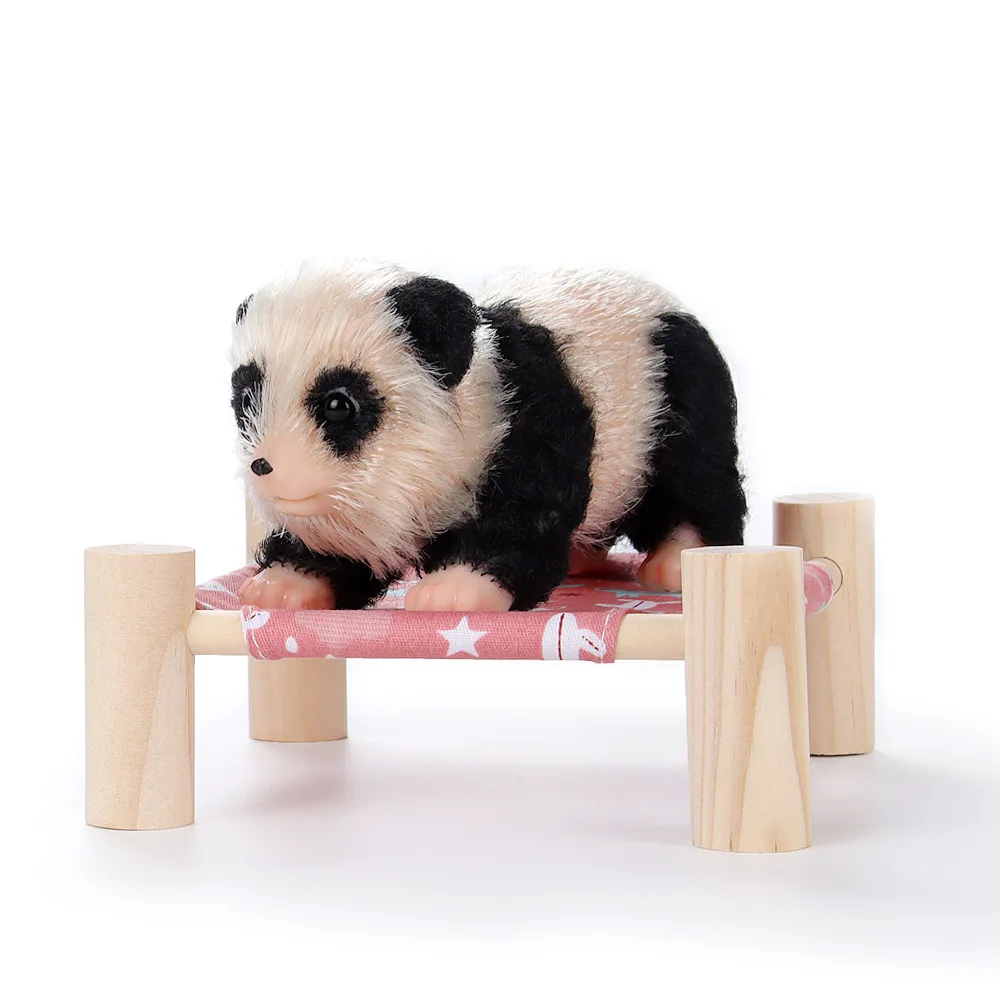 Simulation Mini Silicone Panda Baby Dolls Toy Soft Lifelike Cute Mini Reborn Panda Newborn Animal Doll Baby Interactive Toy Gift