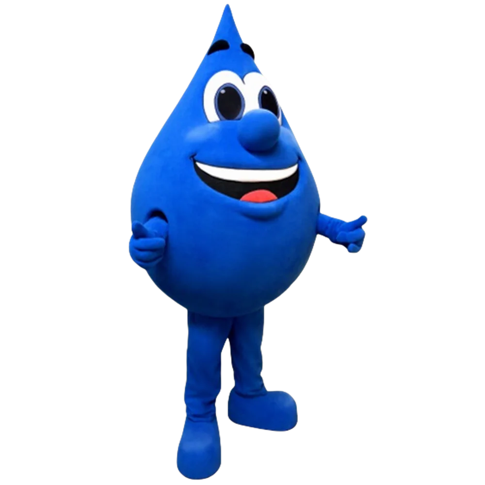 Maskottchen Werbung Quellwassertropfen Maskottchen gereinigte Wassertropfen Kostüm Erwachsene Anime Cosplay Kostüme Cartoon Kostüm 2094