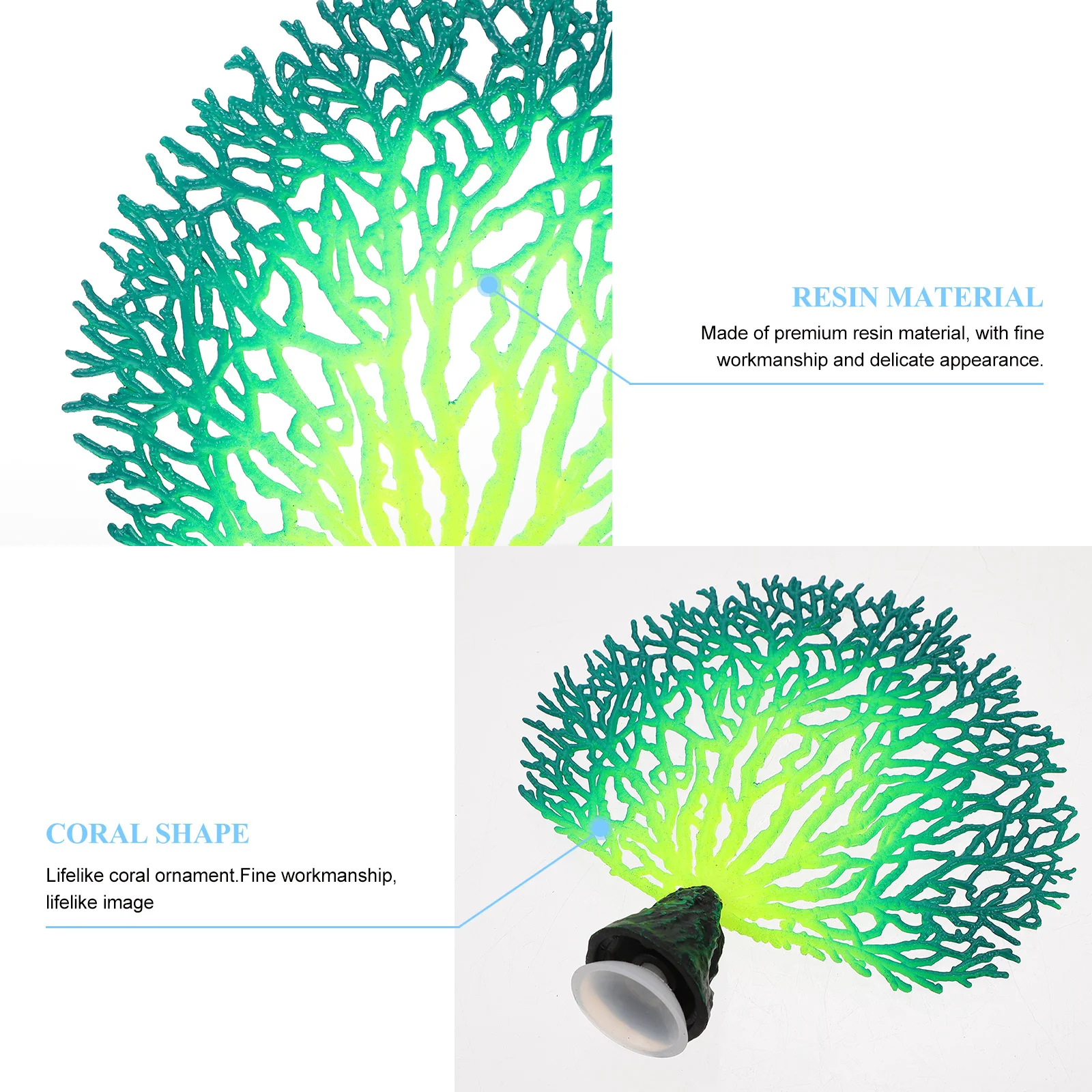 

Simulation Coral Aquarium Decor Luminous Silicone Resin Fish Tank Ornament Realistic Lifelike Underwater Landscape