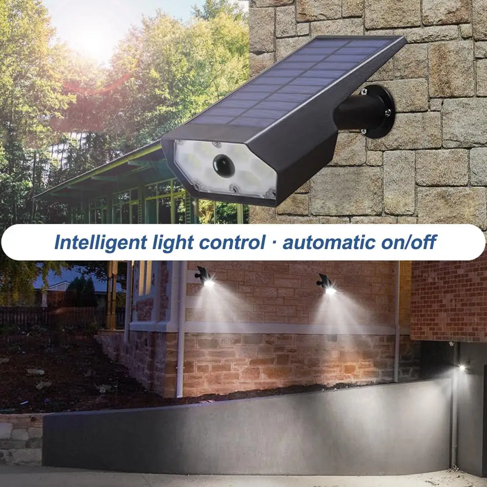 

Solar Wall Lamp Human Body Sensor Monitoring Lamp Fully Home Anti-theft Control Garden Rainproof Outdoor Lamp Remote Automa K4S6