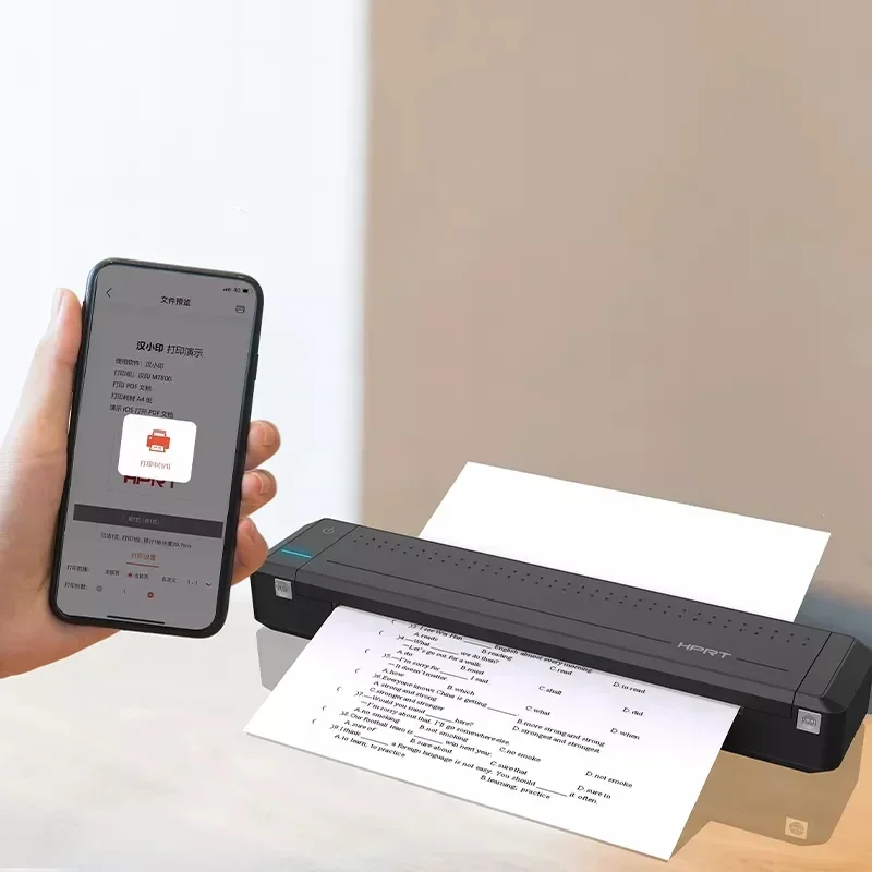 

2022 MT800 Wireless Handheld Portable Label Usb Ce Black and White Null Stock Portable Printer Wireless for Travel No-ink Ther