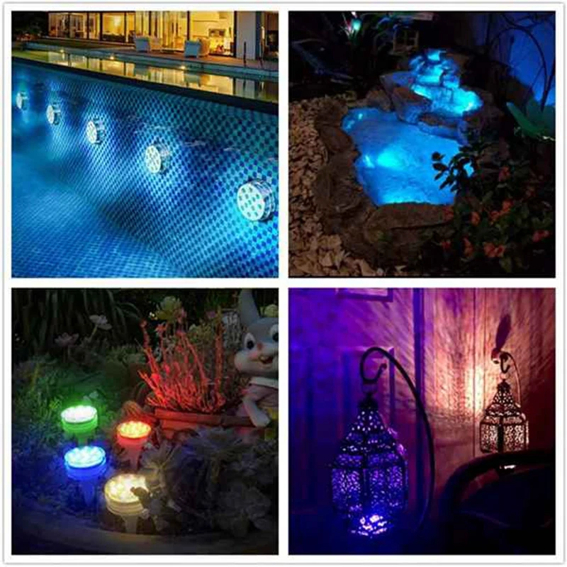 Submersible Led Pool Lights, 16 Colors Underwater Pond Lights With Remote, Waterproof Magnetic Bathtub Light For Pond