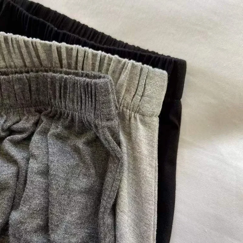 Solid Shorts Women Comfortable Thin Basic Tender Elastic Waist Casual All-match Korean Style Lazy College Classic Summer Daily