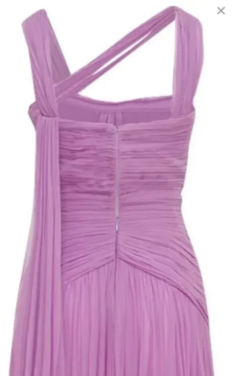 Customized Hot Sale One Shoulder Purple Ruffle Chiffon Evening Dresses A-line Floor-Length فساتين السهرة vestidos de fiesta
