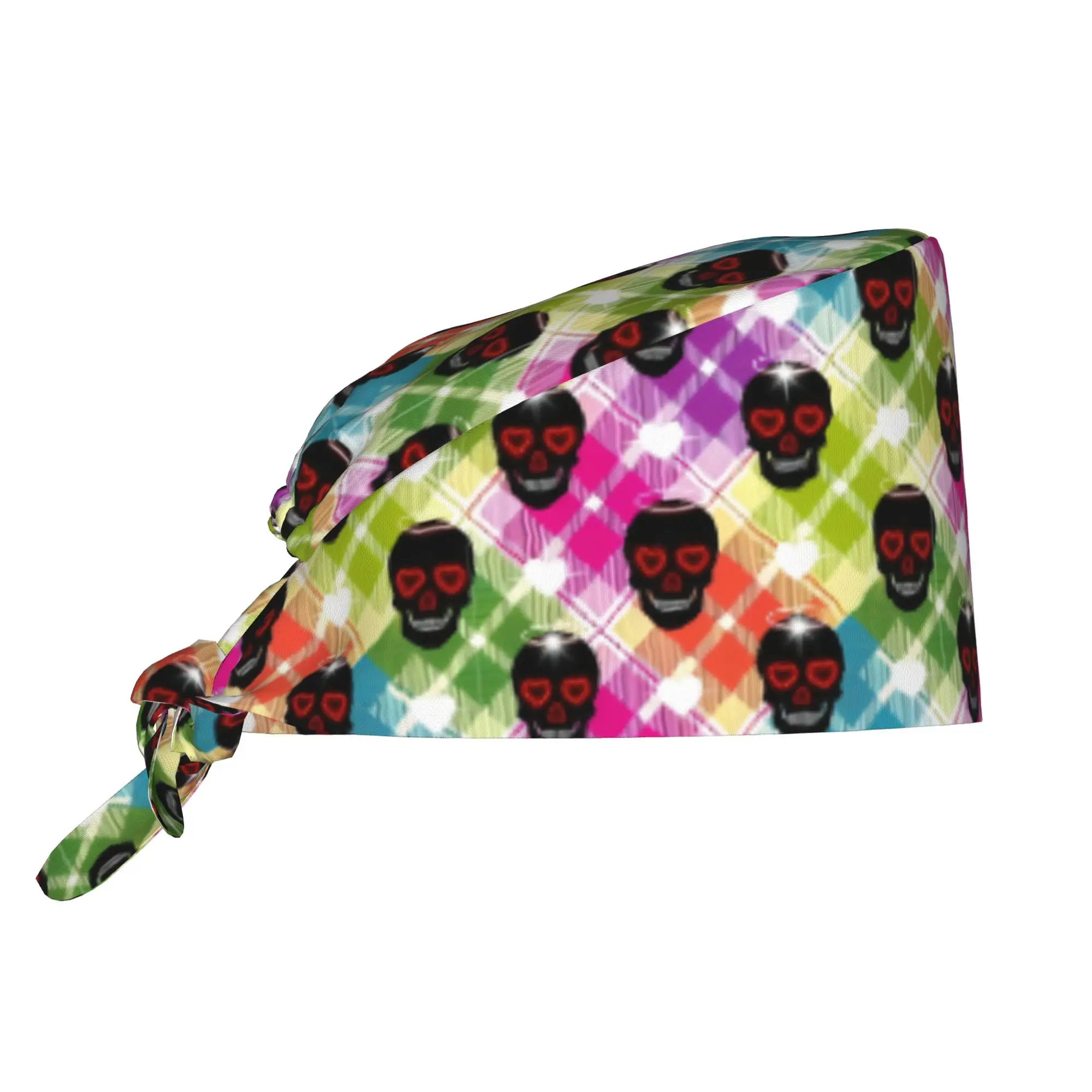Skull  Medical Staff Scrubs Hat Unisex Horror Skeleton  Doctor Nursing Surgical Cap Scrub Caps