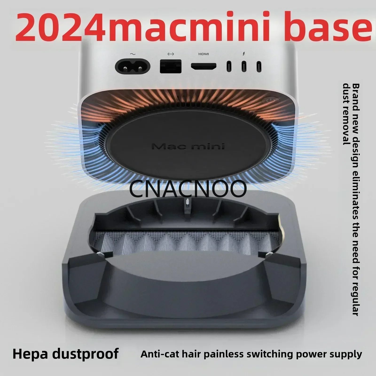 Hot New Apple Mac Mini M4 base convenient power switch HEPA dust-proof cat hair-proof dust-free bracket hanger station