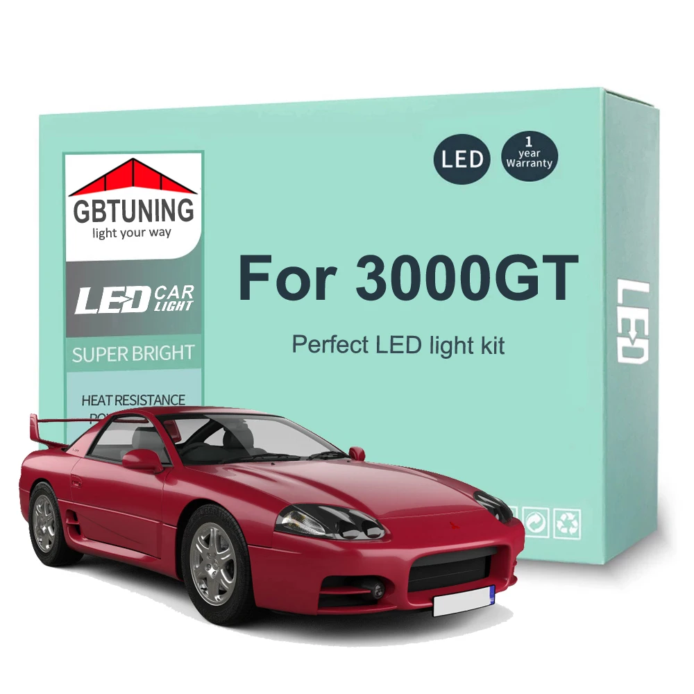 11個のledインテリアライト電球キット三菱3000GT 1991 1992 1993 1994 1995 1996 1997 1998 1999車の地図トランクcanbus