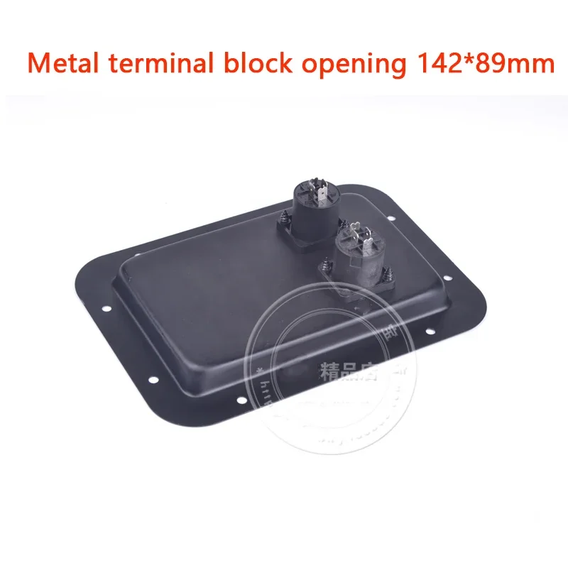 Professional stage speaker junction box Audio speaker connector board Open hole horizontal 142MM Vertical 89MM 4-pin socket Iron