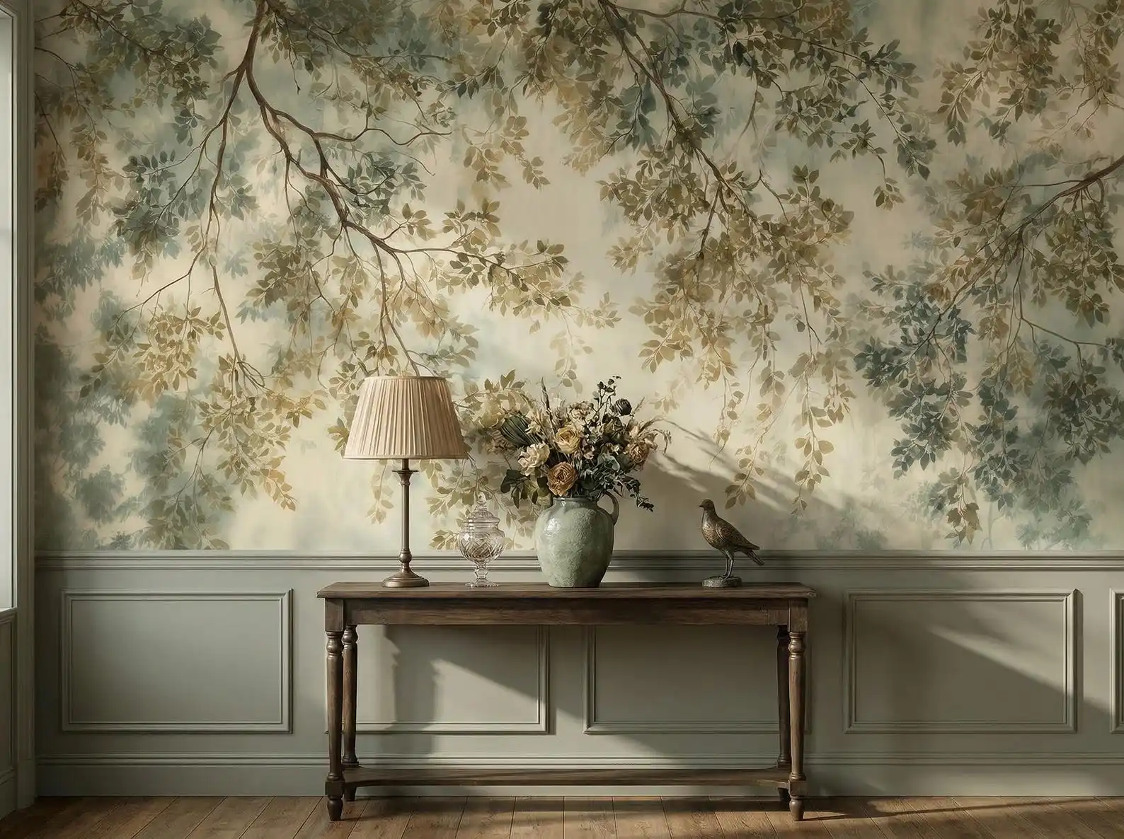 Customized mural, European style tree crown and branch wallpaper, home decoration, living room, bedroom, big tree 3d wallpaper