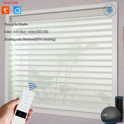 SmartMatters Smart Zigbee Shangri-La Blinds Dual-layered Day and Night Zebra Shades for Windows Wifi Tuya Alexa Compatible