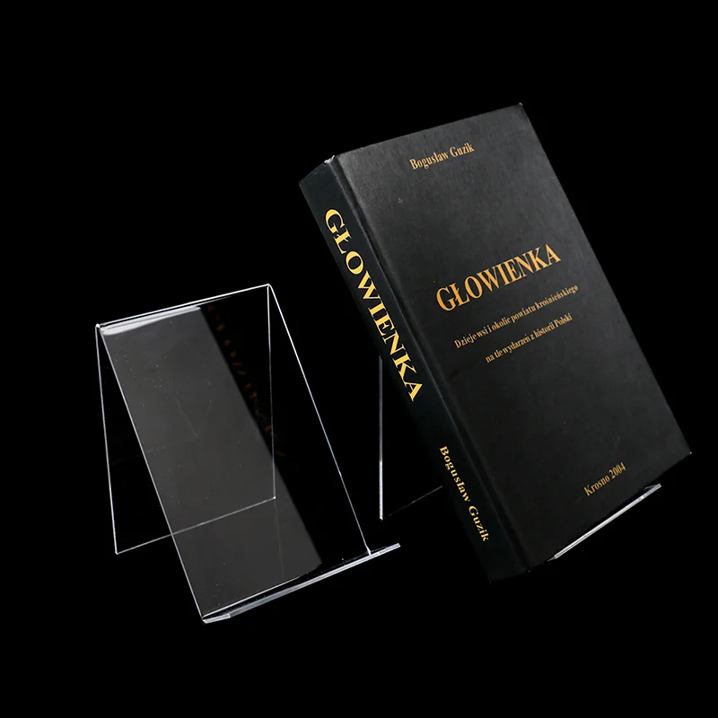 1pc Acrylic Book Display Stand Photo Frame Brochure Artwork Holder Organizer Product Display Stand School Office Accessories