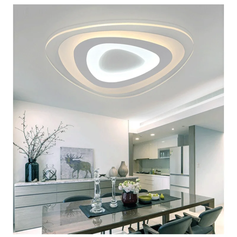 

110V Ceiling Lamp Led Bedroom Lighting Triangle Lamp in the Living Room Electrodeless Dimming Voice Intelligent Study Lamp