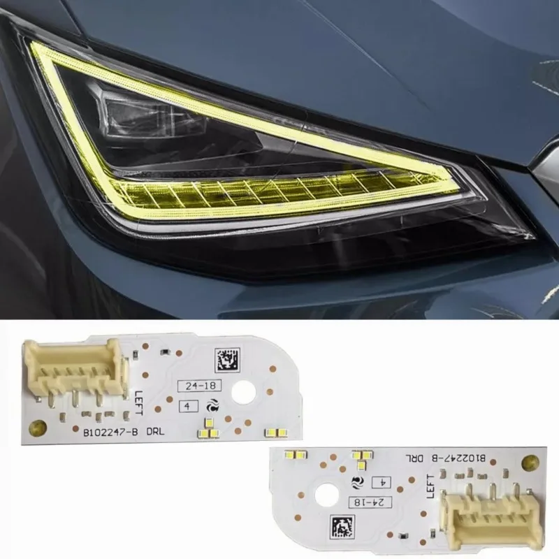 seat-ibiza-arona-arosa-フェイスリフト-6f-kj1-drl-6f0941475-6f0941476-デイタイムランニングライトモジュール用cslイエローdrl-ledボード