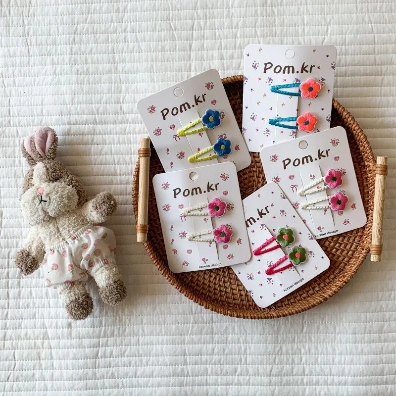 

Новинка 2023 года, детские заколки для волос с цветочным принтом, красочные заколки с цветами, милые аксессуары для волос для маленьких девочек F9055