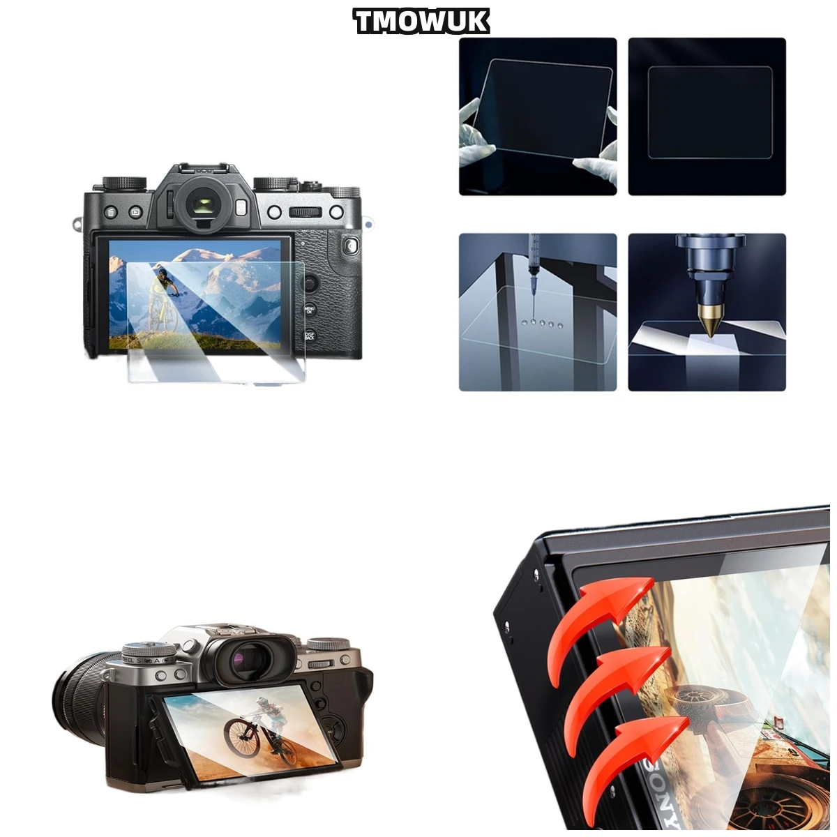 

​​For Fujifilm X70 XT-3 Anti-Glare Tempered Glass Film - 9H Hardness Anti-Scratch Privacy Screen Guard With Easy Installation​​