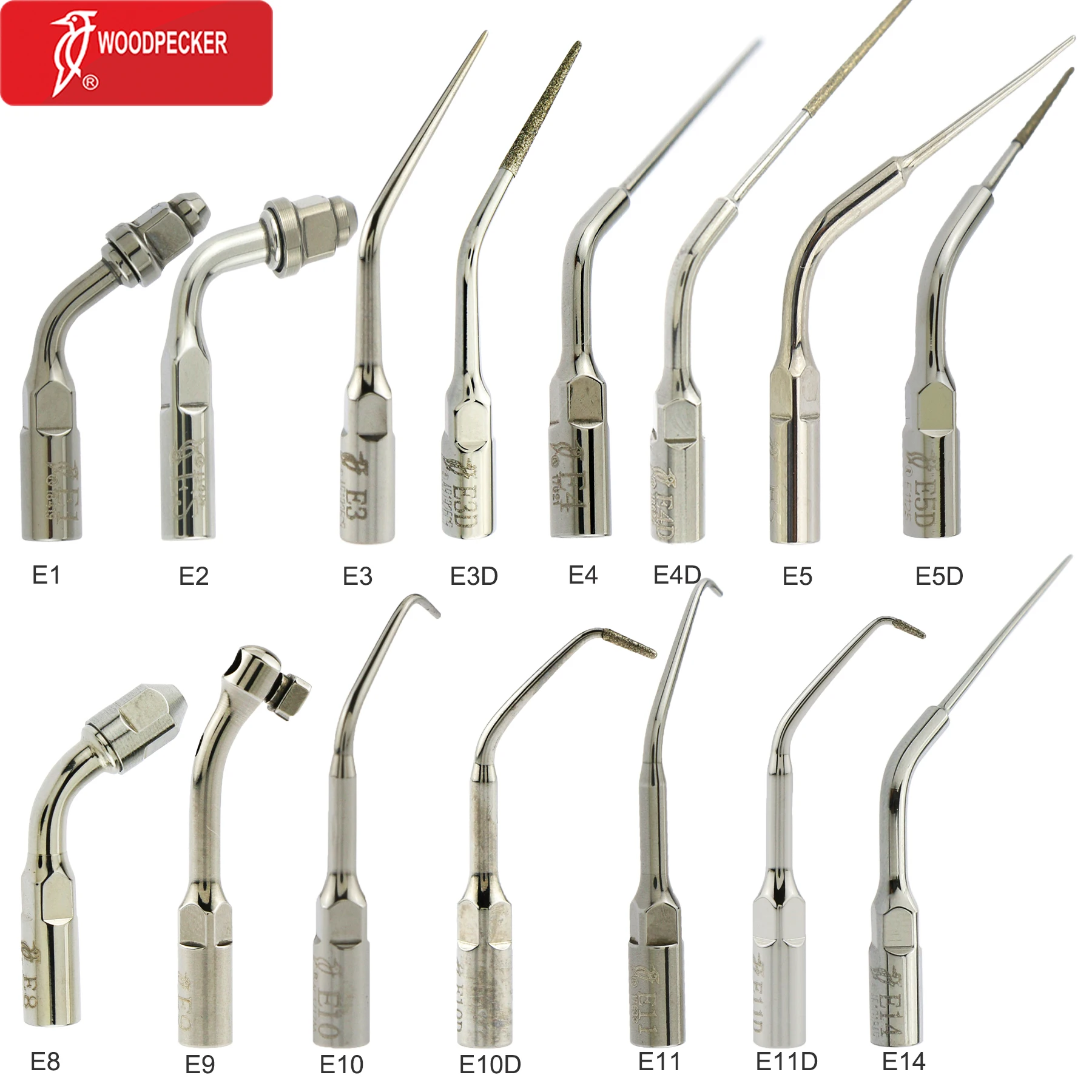 Woodpecker Dental Ultrasonic Scaler Tips Scaling Endo Tip Periodontics Endodontics Rinsing Fit EMS UDS SATELEC Ultrasonic Scaler